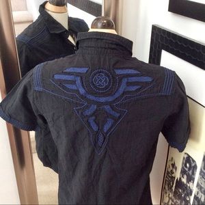 Vintage route 66 short sleeve button up shirt.
